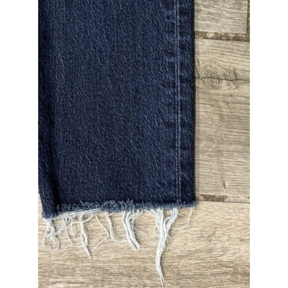 Levi's 501 S Jeans 27X26 Skinny Dark Wash Blue Distressed Denim 5 Pocket Casual - Picture 3 of 7